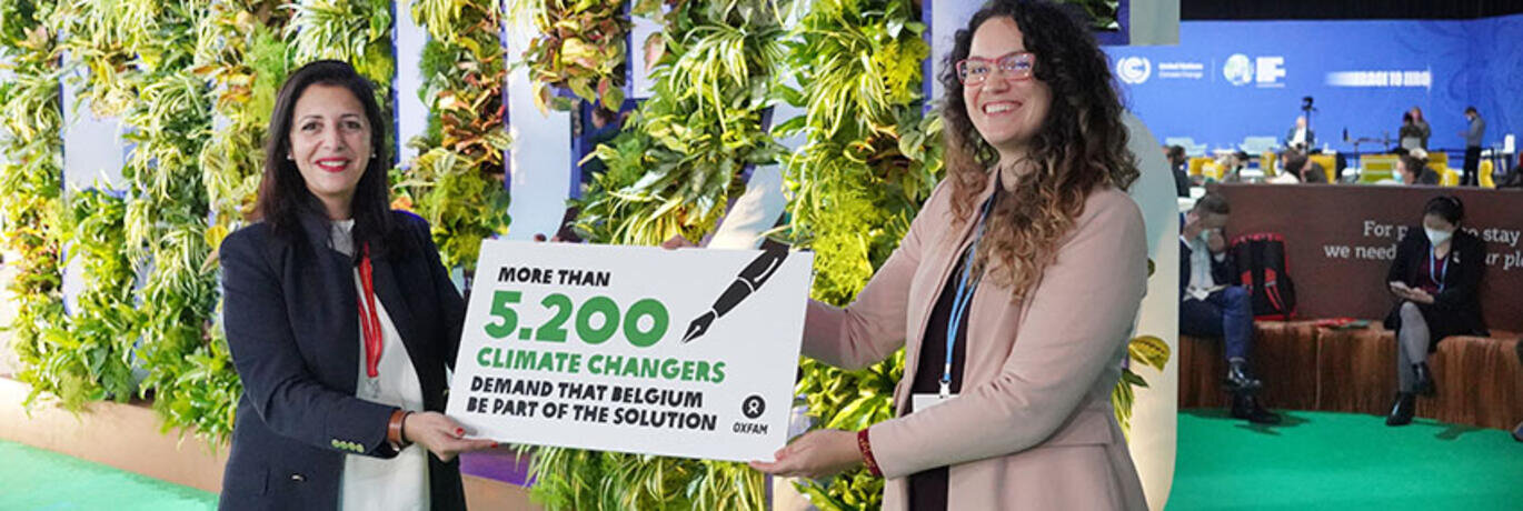 Oxfam presenteert en petitie met 5200 handtekeningen aan minister Khattabi